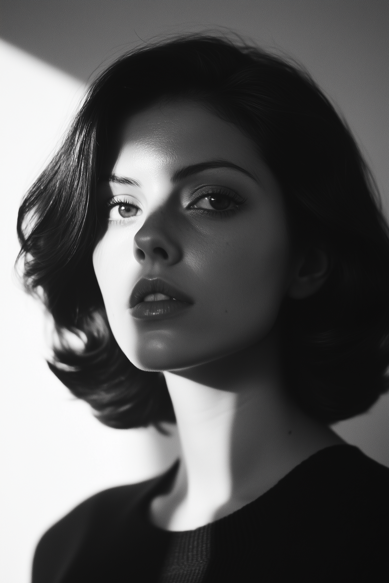 Black and White Portrait of a Woman