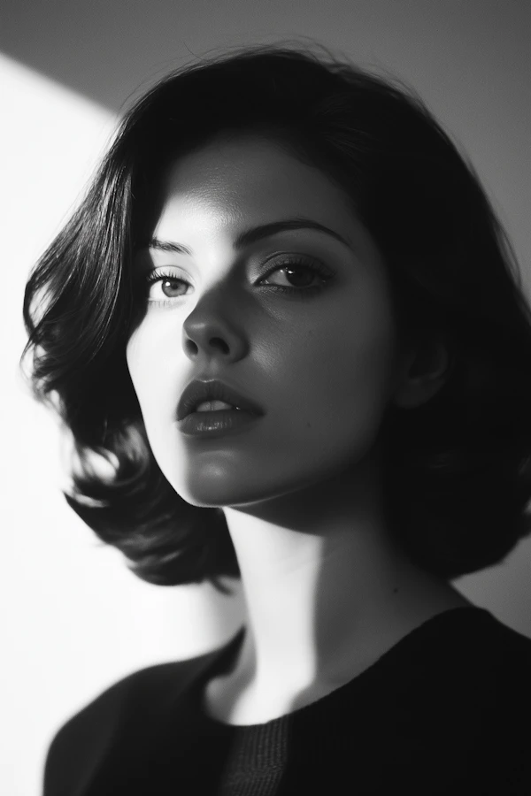 Black and White Portrait of a Woman