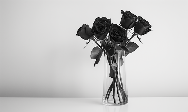 Monochrome Elegance: Black Roses