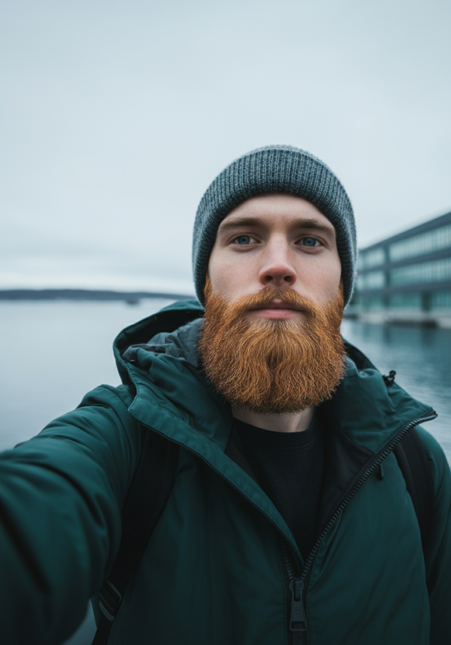 Bearded Man Outdoors