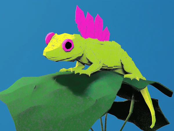 Stylized Lizard Art