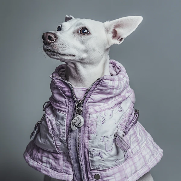 Stylish Dog in Quilted Jacket