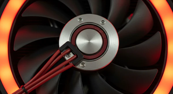 LED Cooling Fan Close-Up