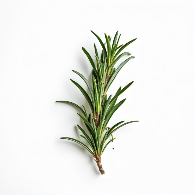 Rosemary Sprig on White Background