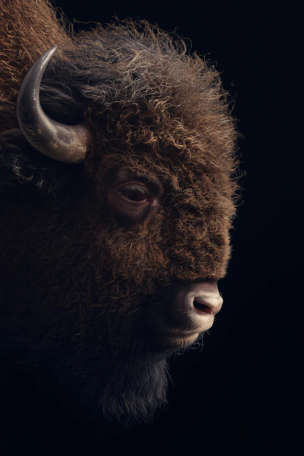 Majestic Bison Portrait