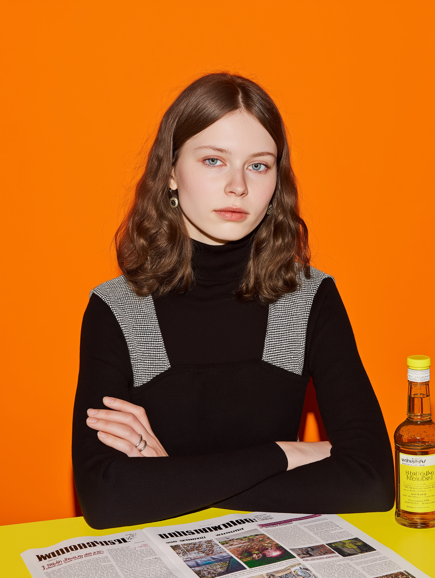 Woman at Orange Table