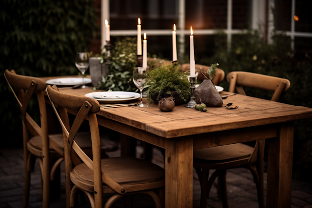 Rustic Elegance Outdoor Dining