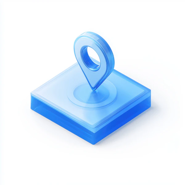 3D Blue Location Pin