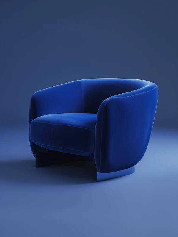 Modern Blue Armchair
