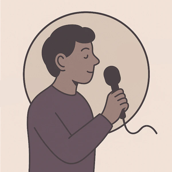 Person with Microphone