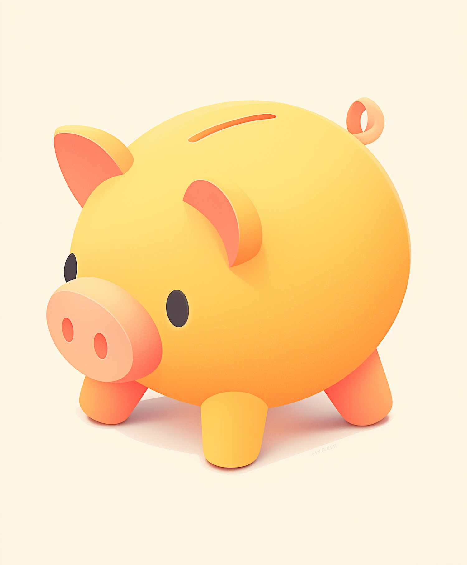 Bright Yellow Piggy Bank