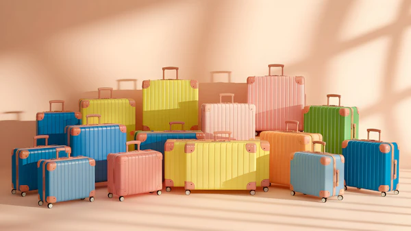 Colorful Suitcases Display