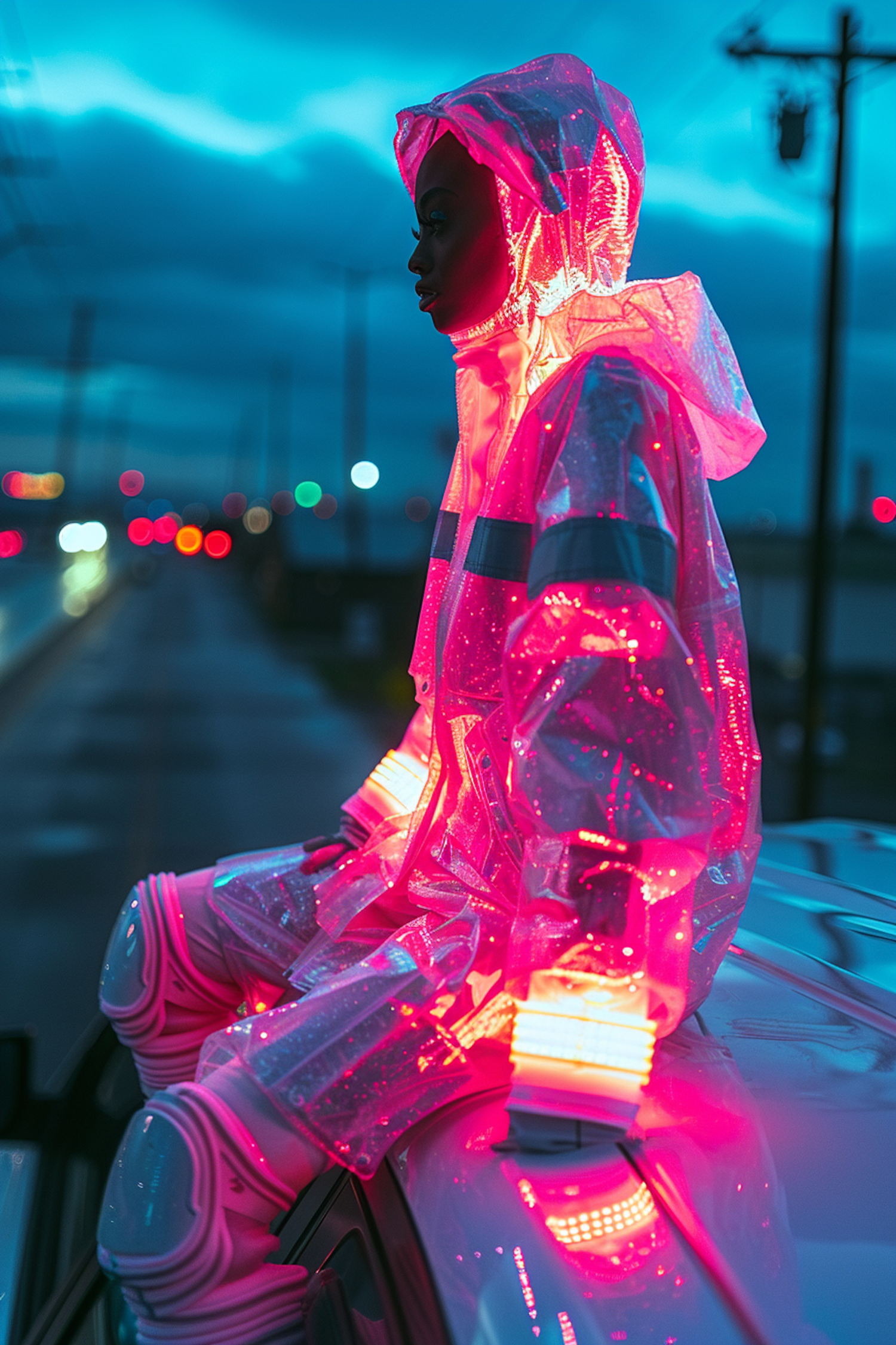 Futuristic Pink Reflection