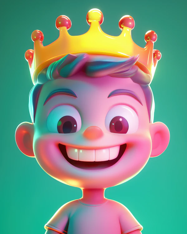 Cheerful Cartoon Character
