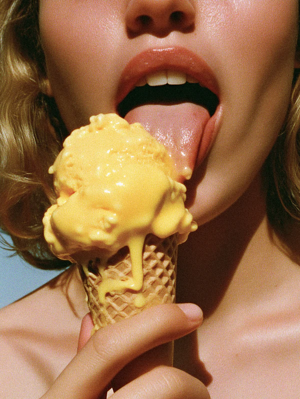 Person Eating Ice Cream