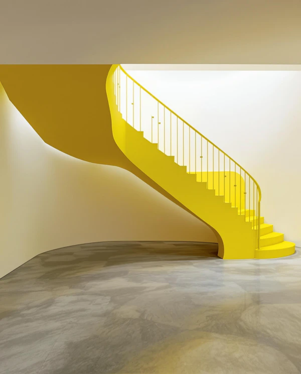 Yellow Spiral Staircase