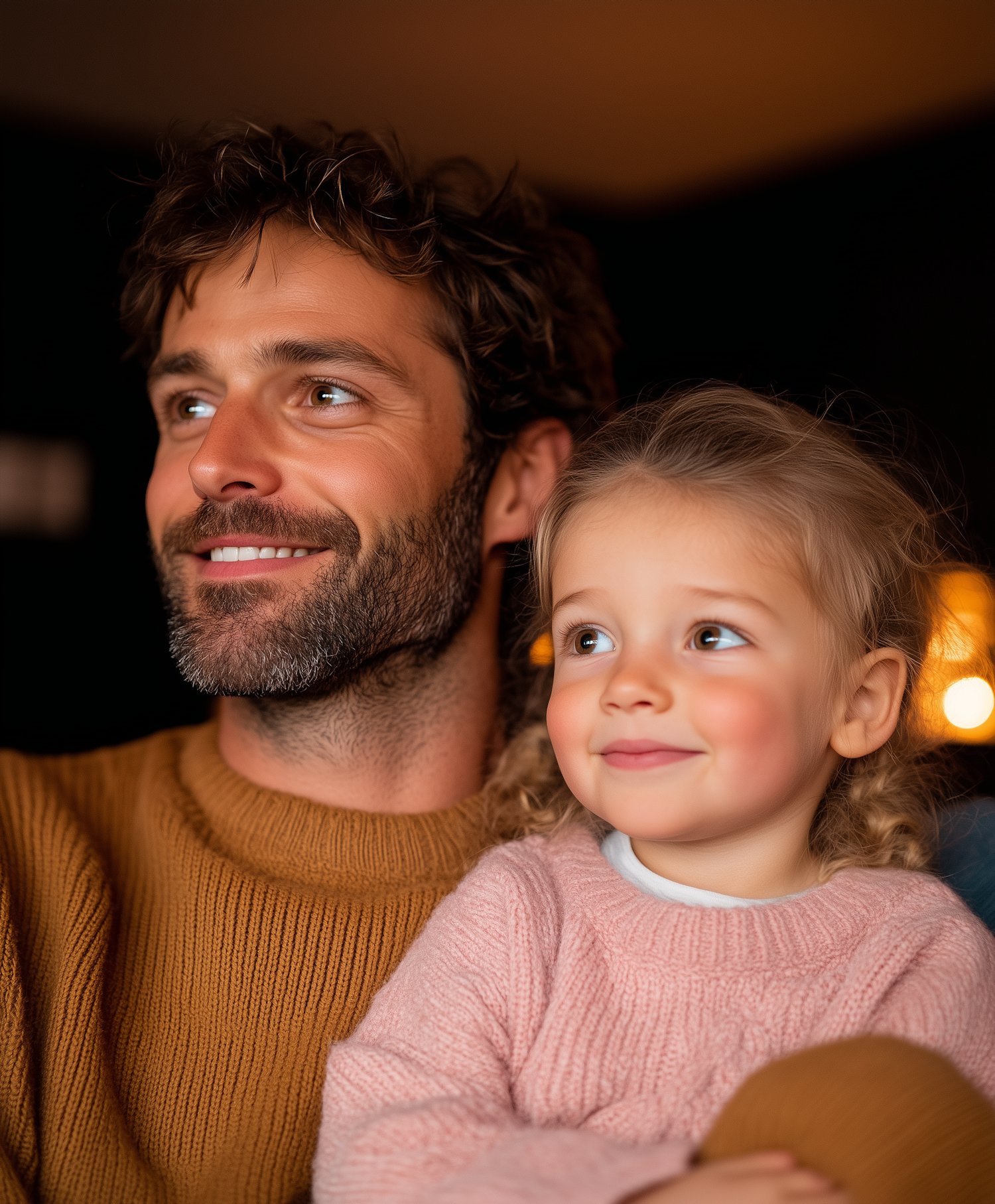 Father and Child in Warm Light