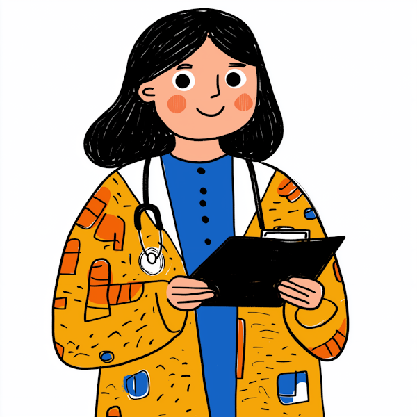 Cartoon Female Doctor Illustration