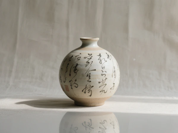 Ceramic Vase with Script
