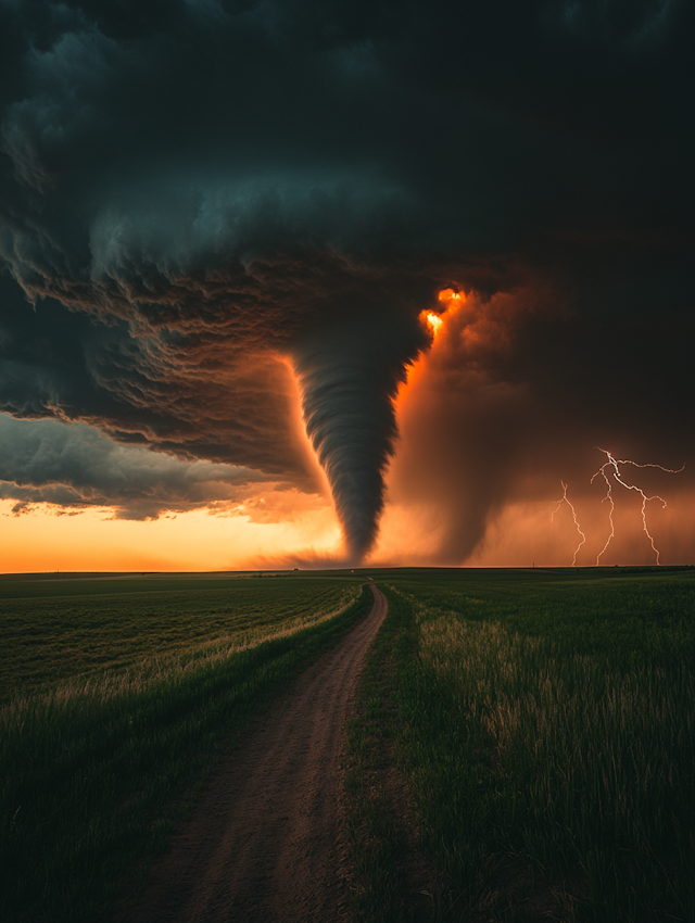 Tornado in Open Field