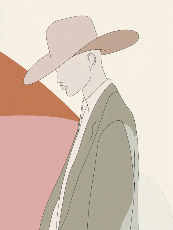 Mystery Person in Wide-Brimmed Hat