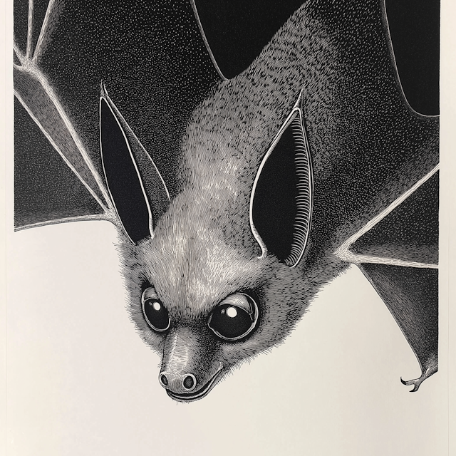 Detailed Bat Illustration