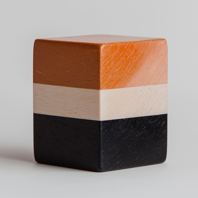 Color-Banded Wooden Cube