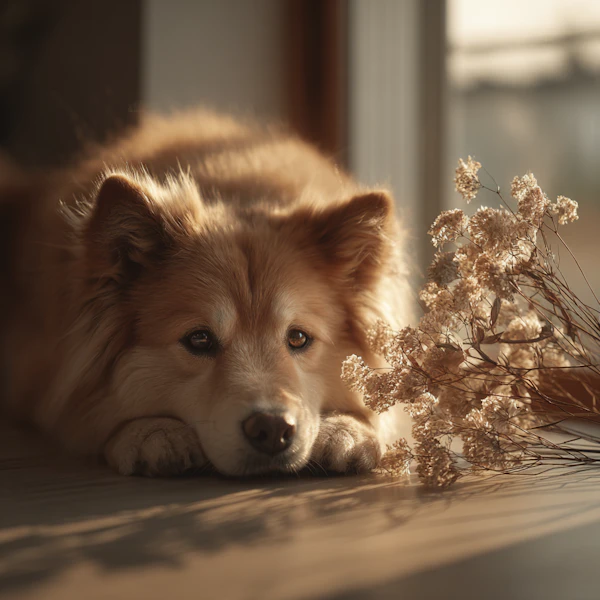 Golden Dog in Sunlight