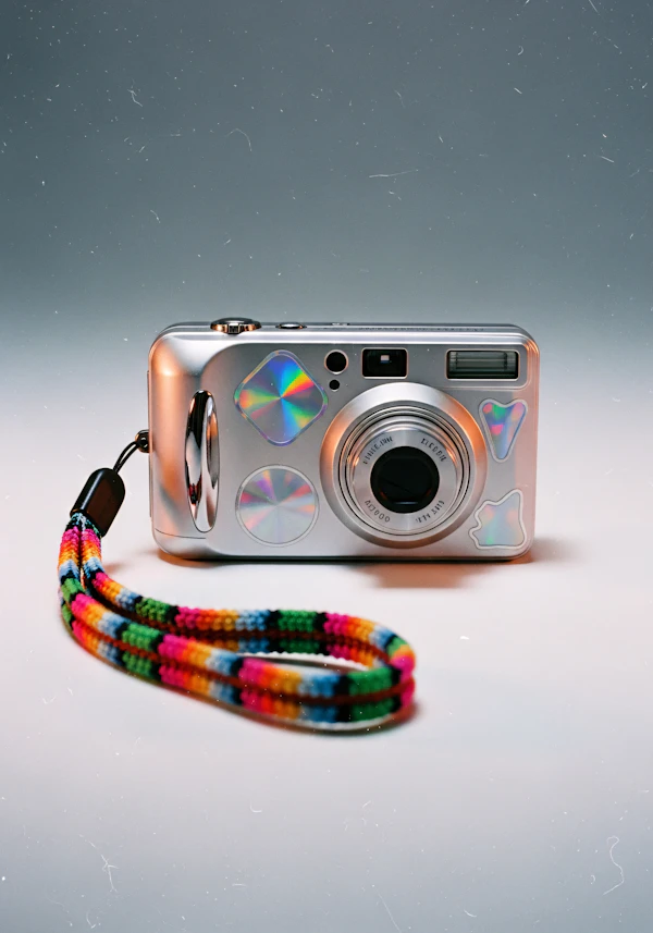 Stylish Silver Camera