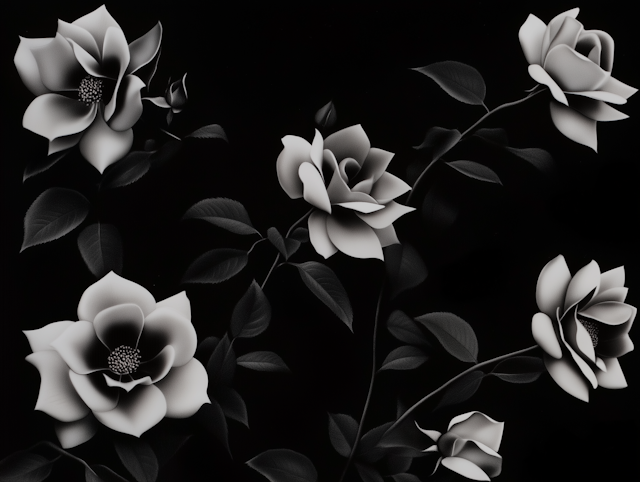 Black-and-White Roses