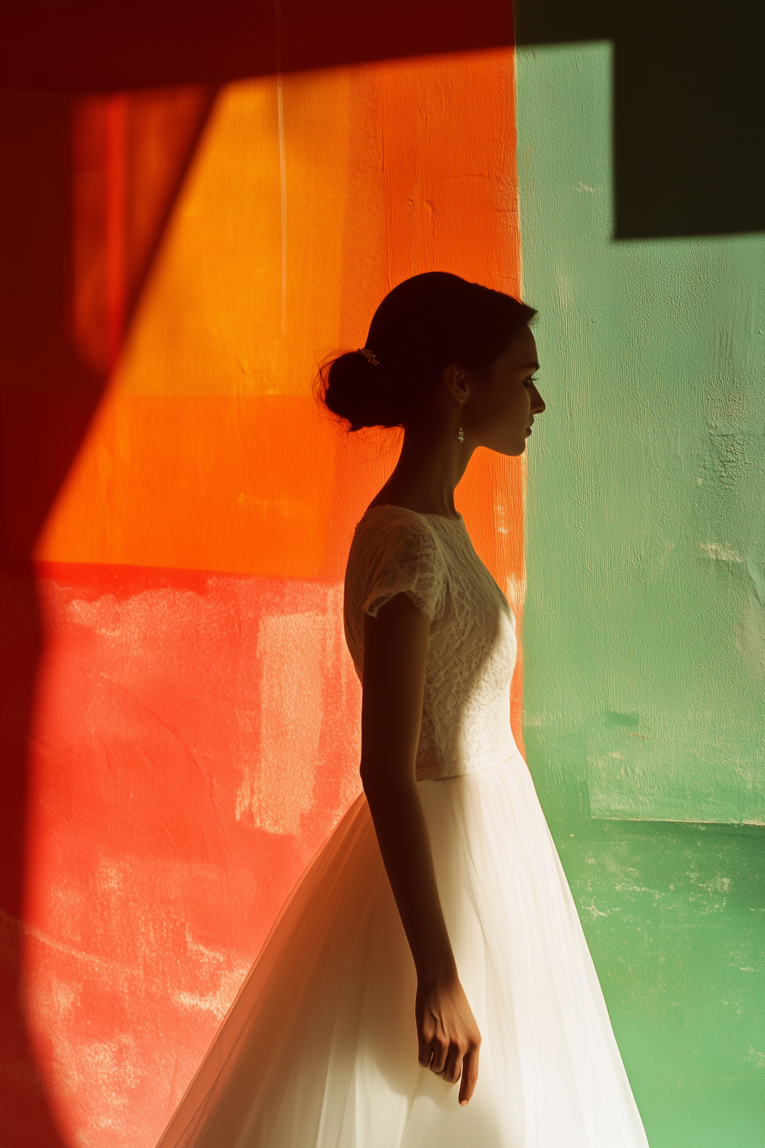 Elegant Woman in Profile