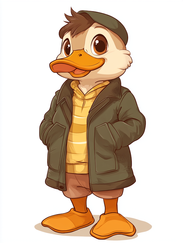 Stylish Anthropomorphic Duck