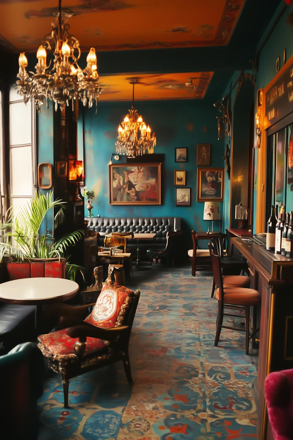Vintage Style Bar Interior