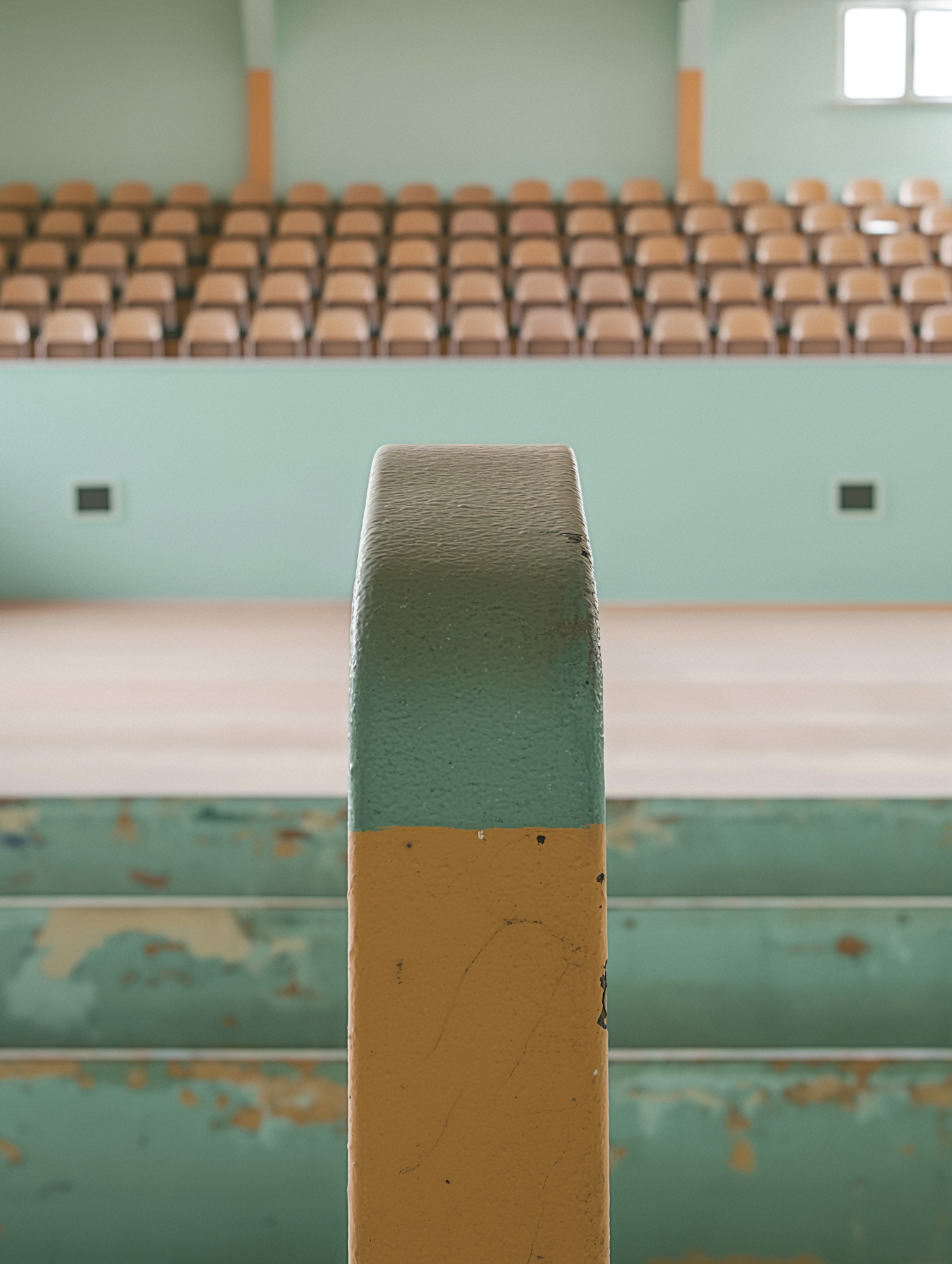 Vintage Auditorium with Empty Chairs