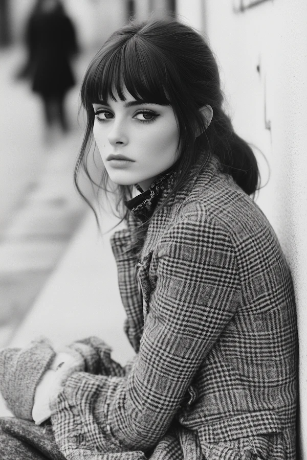Contemplative Woman in Urban Setting