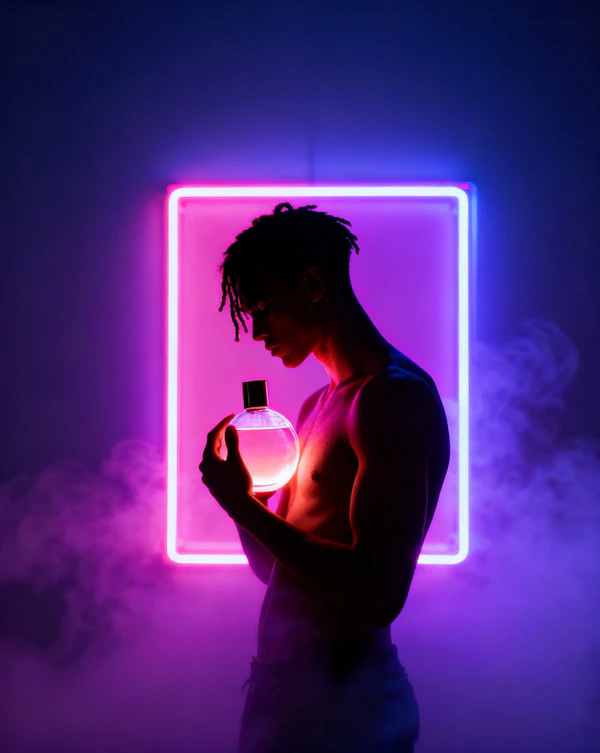 Neon Silhouette Scene