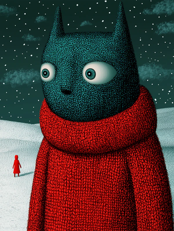 Whimsical Snowy Night