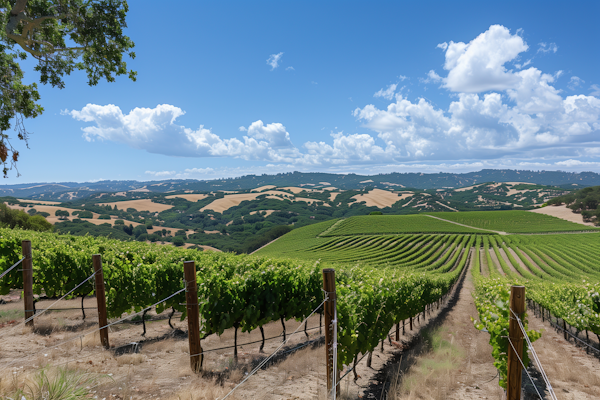 Expansive Vineyard Landscape