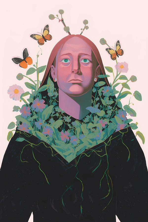 Serene Flora Portrait
