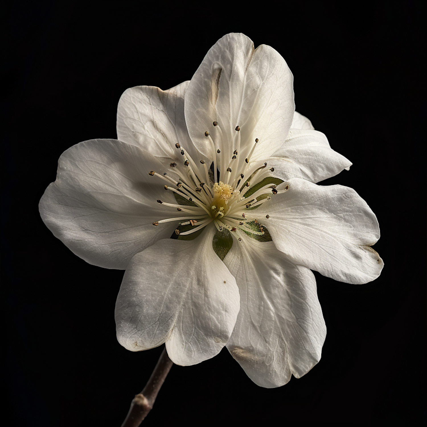 Striking White Flower Close-up