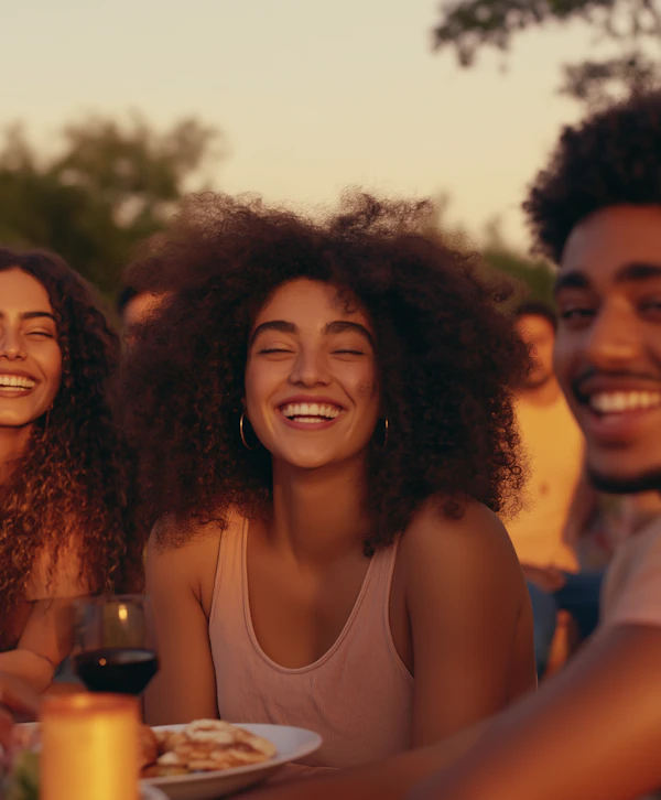 Outdoor Social Gathering at Golden Hour