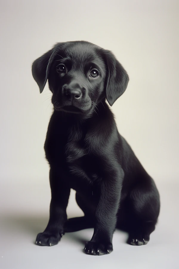 Young Black Labrador Puppy