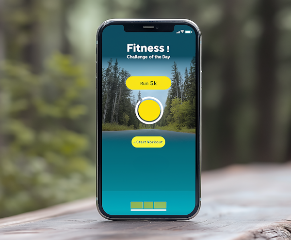 Fitness App Challenge on Smartphone