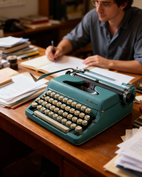 Vintage Workspace Scene