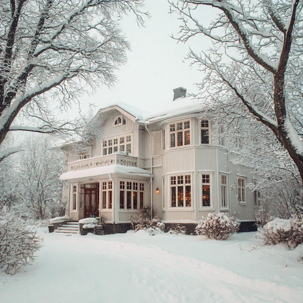 Winter House Scene