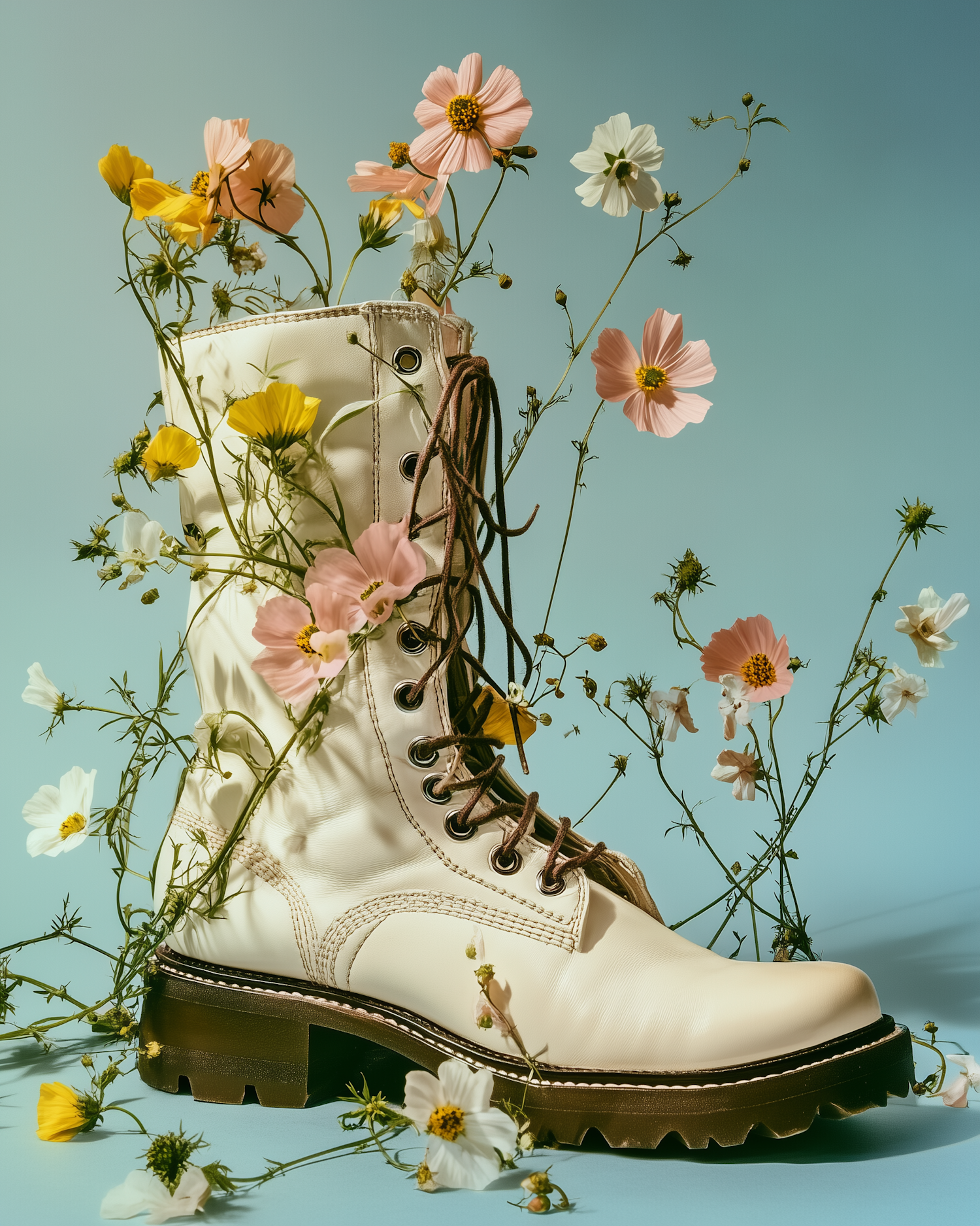 Boot with Wildflowers