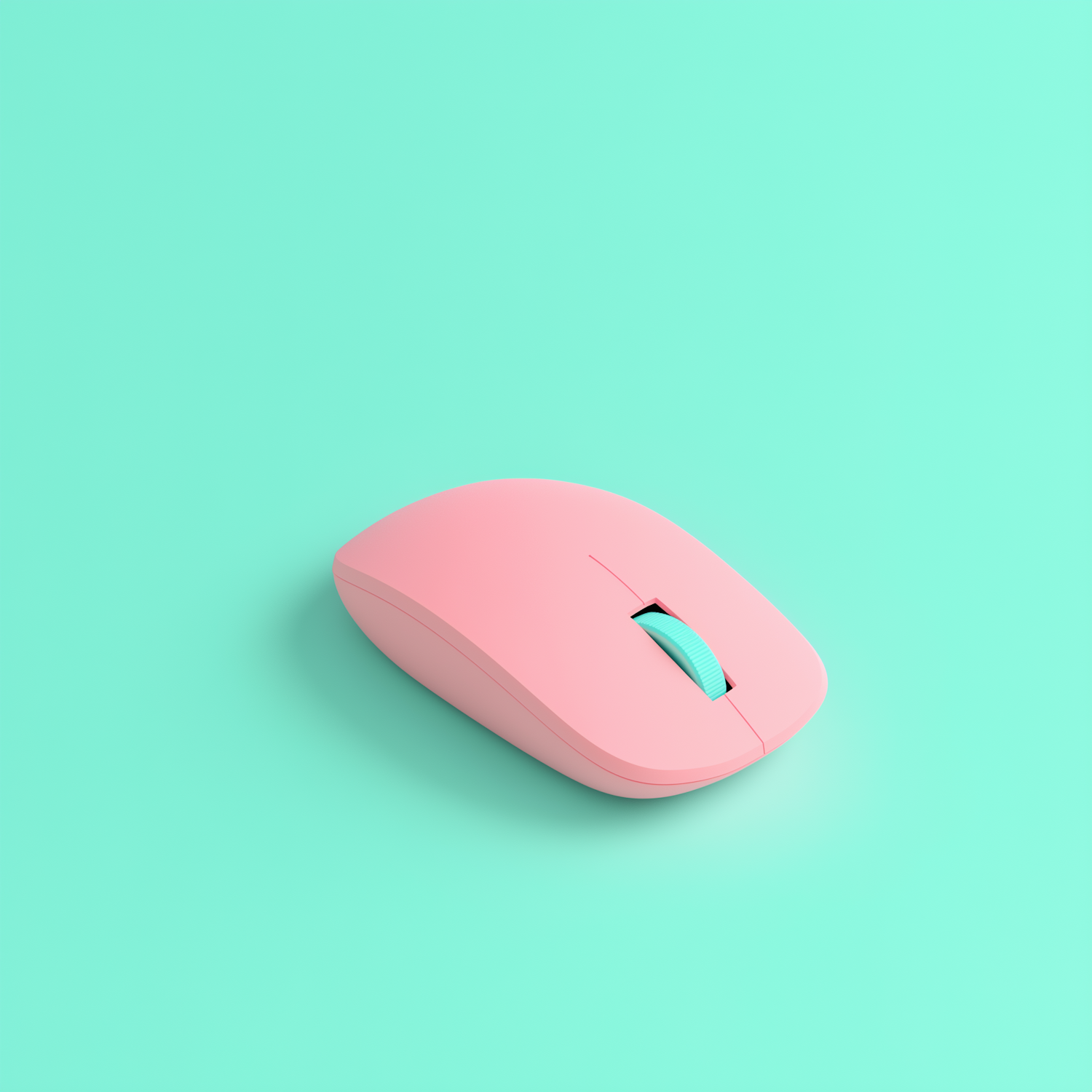 Minimalistic Pastel Pink Mouse