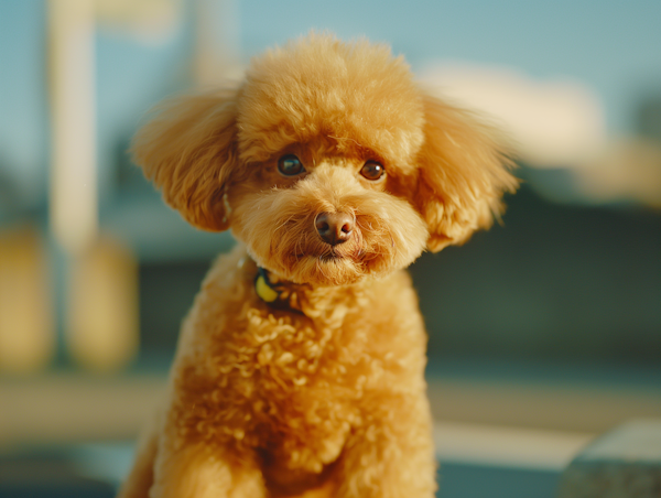 Close-Up of Apricot Toy Poodle