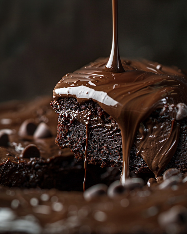 Decadent Chocolate Cake with Sauce