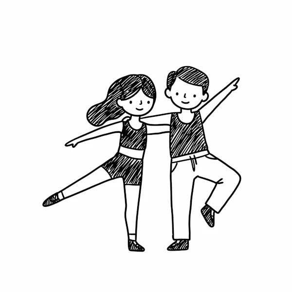 Dancing Cartoon Duo